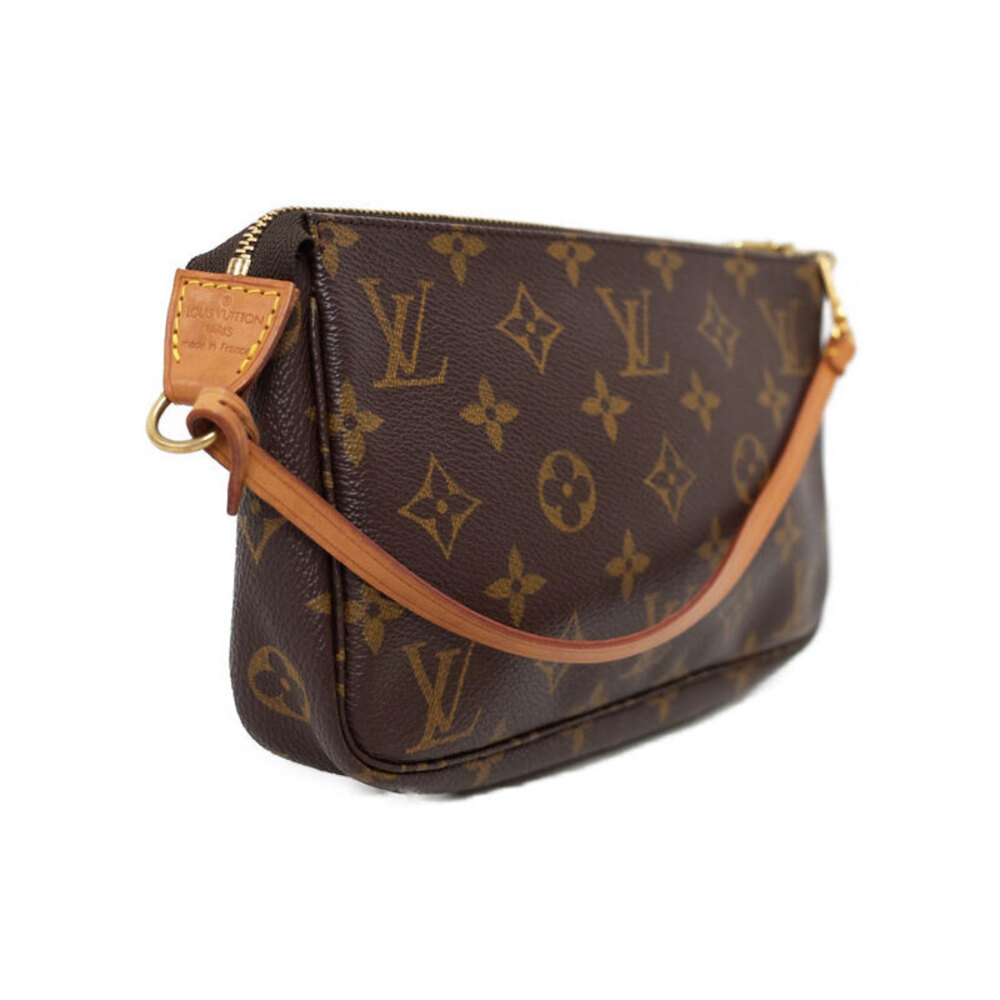Louis Vuitton Accessoires Brown Accessory Monogram Leather Pouch Pochette - Picture 1 of 9